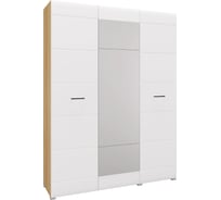 Шкаф Арника 3х ств Ненси дуб золотой крафт/белый глянец Н1447052
