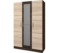 Шкаф Арника 3-х створчатый с зеркалом Леси, кантербери/кантербери сонома Н144708