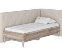 Кровать Арника 90x200 с мягким изголовьем и боковиной Скандика Н1447160