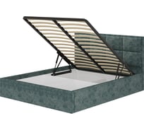 Кровать Арника 160x200 с подъемным механизмом Линда, морская волна Н1447128