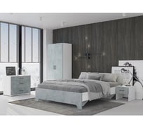 Спальня Арника Victor Комплект 6, белый/бетон Н144695