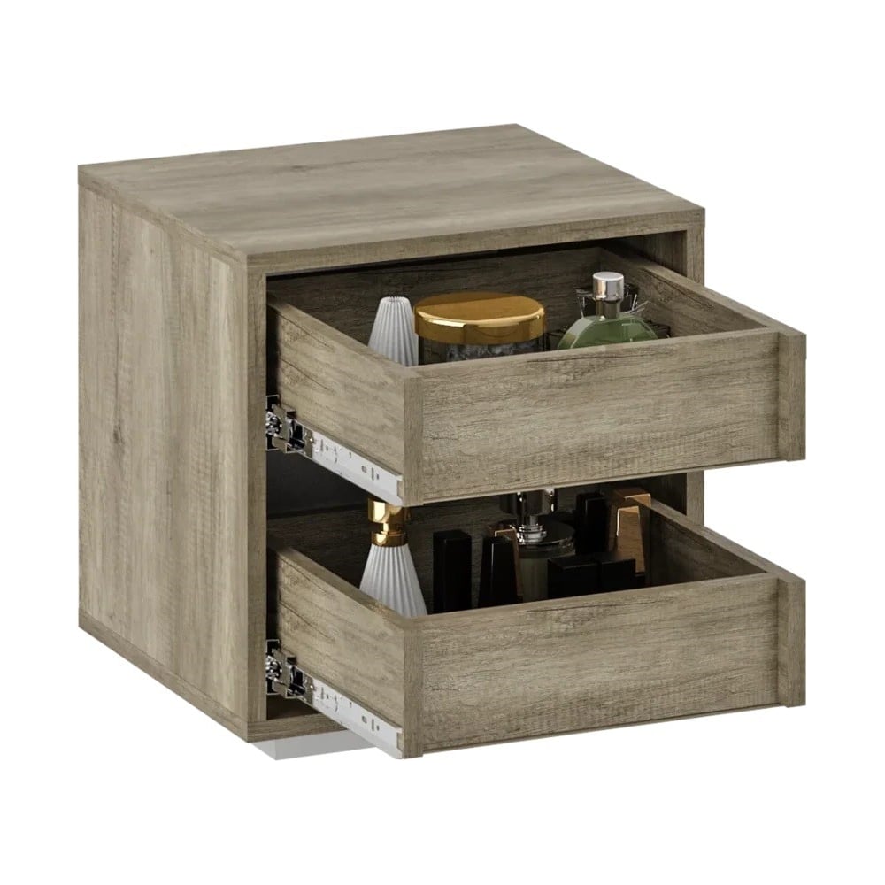 Тумба прикроватная Арника Наоми ТБ-15 дуб каньон/белый глянец 00 ...