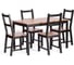Обеденный комплект Tetchair Sonata dining set (стол + 4 стула) массив сосны, стол: 120x75x73 см, стул: 41x50x95 см, антик/чёрный 21795 1