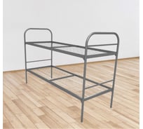 Двухъярусная металлическая кровать Sebmet 800x1900, сетка 100x50, усил.спинка, 1 перемычка (Э+) К2-80190-10050-У1П