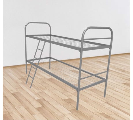 Двухъярусная металлическая кровать Sebmet 900x1900, сетка 100x50 (Б) с лестницей К2-90190-10050Л