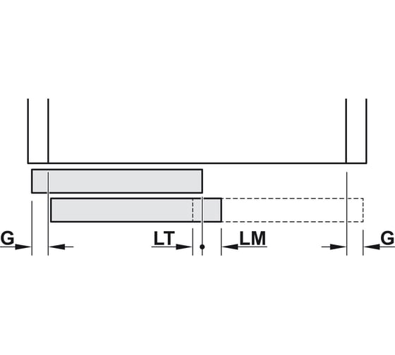 Комплект Hafele Slido F-Line43 2 двери толщина до 40мм 402.35.003