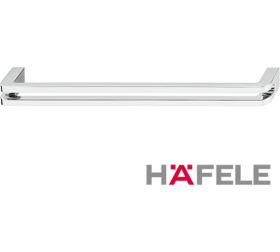 Мебельная ручка Hafele цинк, литьё, никелированная, матовая 202x28 мм 110.34.207