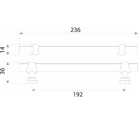 Ручка-скоба Trodos DMZ-50039-192 античная бронза 303371
