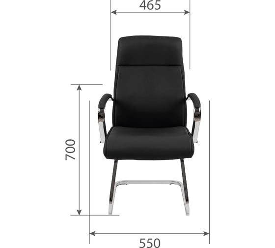 Офисное кресло CHAIRMAN CH853 экокожа, черный 00-07146005
