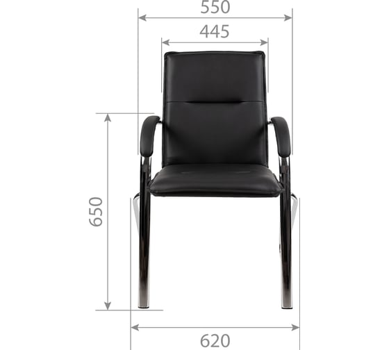 Офисное кресло CHAIRMAN CH851 экокожа, черный (2 шт.) 00-07146004