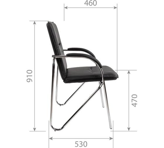 Офисное кресло CHAIRMAN CH851 экокожа, черный (2 шт.) 00-07146004