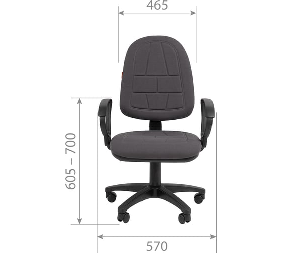 Офисное кресло CHAIRMAN 205 Россия ткань T08 черный 00-07152553