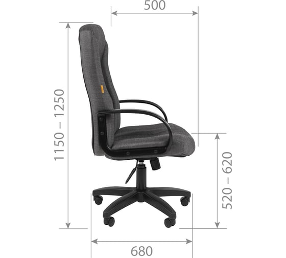 Офисное кресло CHAIRMAN 685 Россия Т08 черный NEW 00-07157417