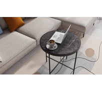 Журнальный столик Callisto mobili круглый высокий Торос черный М011.2А59