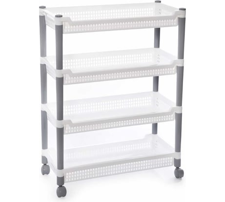 Узкая этажерка Полимербыт Флер 4 секции 4338400 433840000