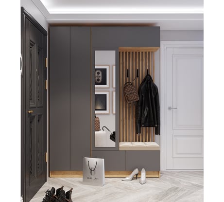 Прихожая Арника Руэлла комплект 1, графит Н143675