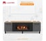 Тумба универсальная Lux Fire Байкал Р с ножками 1600, дуб вотан/графит матовый с биокамином 900 ТУБР1600ДВГ 2