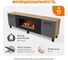 Тумба универсальная Lux Fire Байкал Р с ножками 1600, дуб вотан/графит матовый с биокамином 900 ТУБР1600ДВГ 4