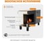 Тумба универсальная Lux Fire Байкал Р с ножками 1600, дуб вотан/графит матовый с биокамином 900 ТУБР1600ДВГ 5