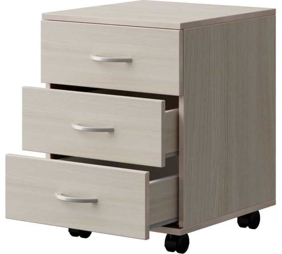 Тумба выкатная Альянс мебель ХИТ 434x454x587 К-5.1 Ясень шимо светлый