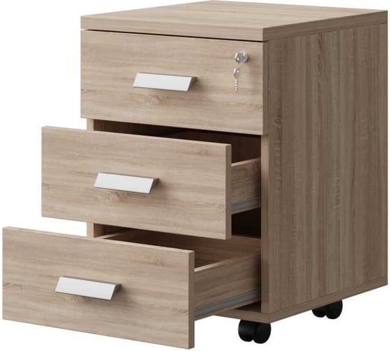 Тумба выкатная Альянс мебель с замком 430x450x610 ТМ Дуб экспрессив песочный