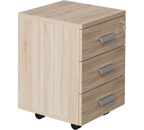 Тумба выкатная Альянс мебель с замком 430x450x610 ТМ Дуб экспрессив песочный