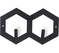 Вешалка настенная Домарт СОТЫ 2 черный 171135