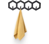 Вешалка настенная Домарт СОТЫ 4 черный 171137