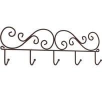 Вешалка настенная ЗМИ Кружева 5 коричневый ВН276 КОР