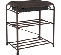 Подставка для обуви ЗМИ "Альфа 13" с сиденьем и ящиком, коричневый ПДОА13СЯ КОР