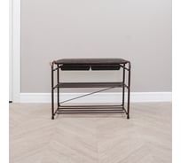 Подставка для обуви ЗМИ "Альфа 23" с сиденьем и ящиком, коричневый ПДОА23СЯ КОР