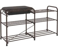 Подставка для обуви ЗМИ "Альфа 33" с сиденьем и ящиком, коричневый ПДОА33СЯ КОР