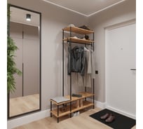 Прихожая ЗМИ 44 "НеШкаф" системы открытого хранения, черный ПРНШ44 Ч