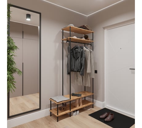 Прихожая ЗМИ 44 "НеШкаф" системы открытого хранения, черный ПРНШ44 Ч