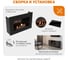 Тумба ТВ Lux Fire Амур напольная 1400 матовая, графит с биокамином 600 ТП-600Г-1400х650х316 7