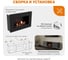 Тумба ТВ Lux Fire Каспий настенная 1600 матовая, графит с биокамином 600 ТНК1600Г 7