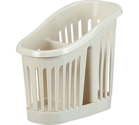 Сушилка для столовых приборов IDEA 2-х секционная белый ротанг М 1165 белый ротанг
