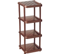 Полка в прихожую IDEA Универсал малая 4 секции коричневый М 2709 Коричневый