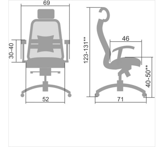 Кресло Метта Samurai SL-3.04 чёрный плюс z302689405