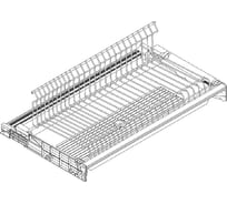 Сушка INOXA 1-уровневая в базу 600/16, с рамкой, поддон пластик, отделка сталь 702/60XP.551.F16