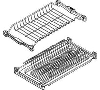 Сушка INOXA 2-уровневая в базу 450, без рамки, поддон 1 шт пластик, отделка серая 701/45GPM