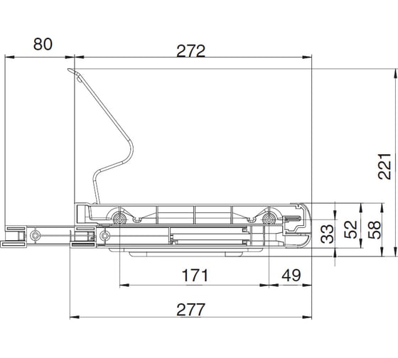 Сушка INOXA Ellite 1-уровневая в базу 1200/18, с рамкой, поддон сталь, отделка орион серый 716KITP120ZAR516-18