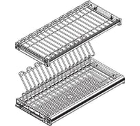 Сушка INOXA Ellite 2-уровневая в базу 900/16, с рамкой, поддон 1 шт пластик, отделка орион серый 717KIT90ZAR516-16