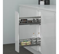 Сетка INOXA Ellite в базу 200 выдвижная с доводчиком, отделка орион серый 5104ENPY/20-45PAR