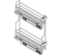 Сетка INOXA Quadro в базу 150 выдвижная с Push to Open, отделка хром 10L12/15-45PCR