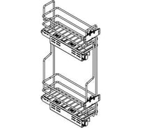 Сетка INOXA Quadro в базу 150 выдвижная с доводчиком, отделка орион серый 10L02/15-28PAR
