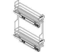 Сетка INOXA Quadro в базу 150 выдвижная с доводчиком, отделка орион серый 10L02/15-45PAR