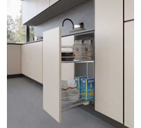 Сетка INOXA Quadro в базу 300 выдвижная с доводчиком, отделка хром 20S02/30-45PCR16