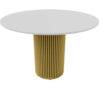 Круглый обеденный стол с металлическим подстольем GENGLASS TRUBIS Wood L 110 GGT-03-1-3-L-110