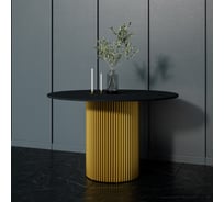 Круглый обеденный стол с металлическим подстольем GENGLASS TRUBIS Wood XL 120 GGT-03-1-2-XL-120